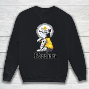 NFL Football My Cat Loves Pittsburgh Steelers Sweatshirt Fan Gift Apparel 91